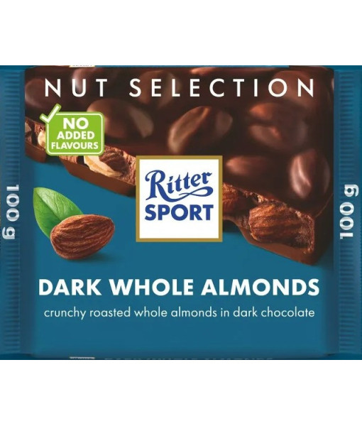 Ritter Sport<br>Dark Whole Almonds<br>100 g