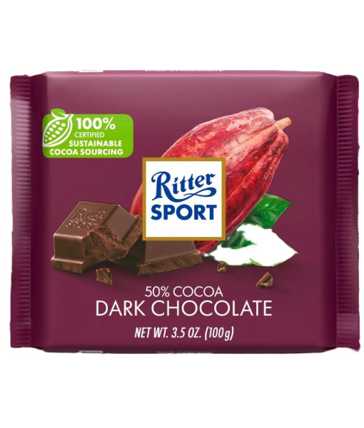 Ritter Sport<br>50% Dark Chocolate<br>100 g