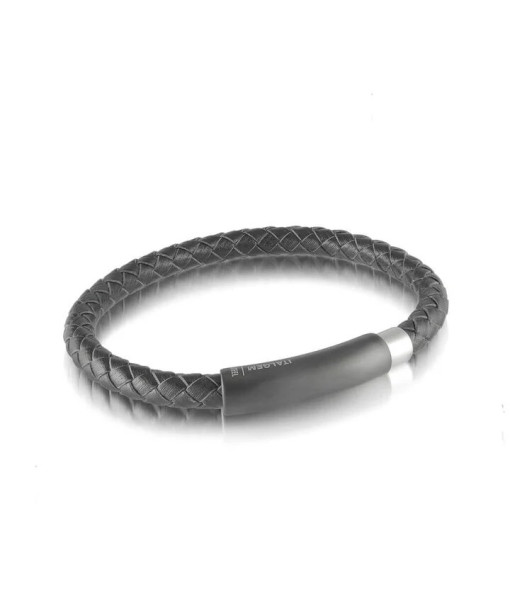 Italgem Steel <br> Matte Clasp Leather Bracelet 6mm