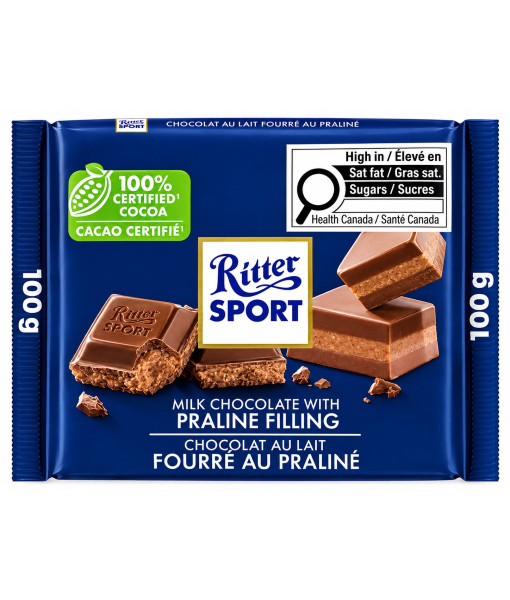 Ritter Sport<br>Milk Chocolate with Praline Filling<br>100 g