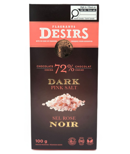 Flagrants Desirs<br>72% Chocolat noir au sel rose<br>100 g