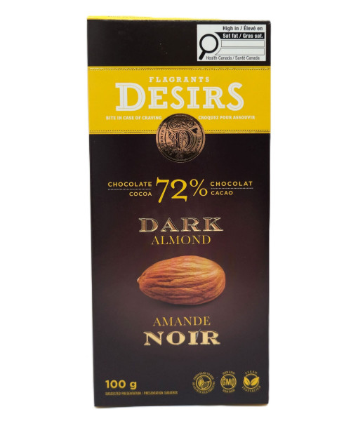 Flagrants Desirs<br>72% Chocolat Noir aux Amandes<br>100g