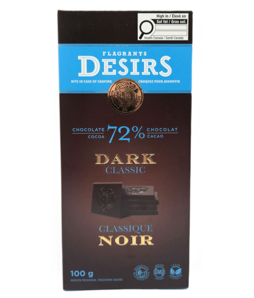 Flagrants Desirs<br> 72% Chocolat noir classique<br>100g