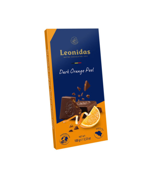 Leonidas<br>Dark Chocolate Orange Peel Tablet<br>100g
