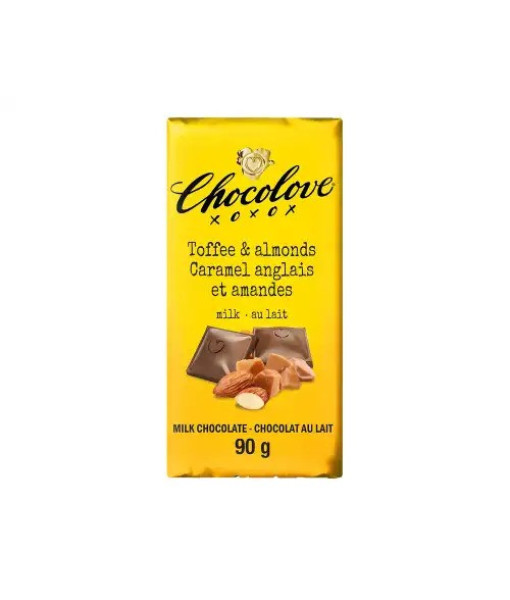 Chocolove<br>Toffee & Almonds Milk Chocolate<br>90g