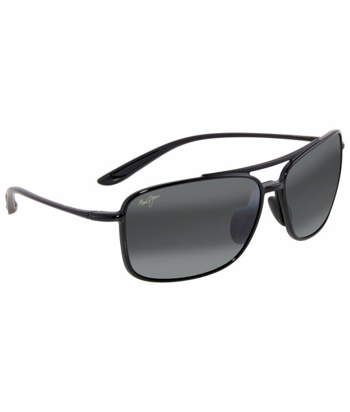 Maui Jim <br> KAUPO GAP <br> Monture Noir brillant, Verre Gris Neutre