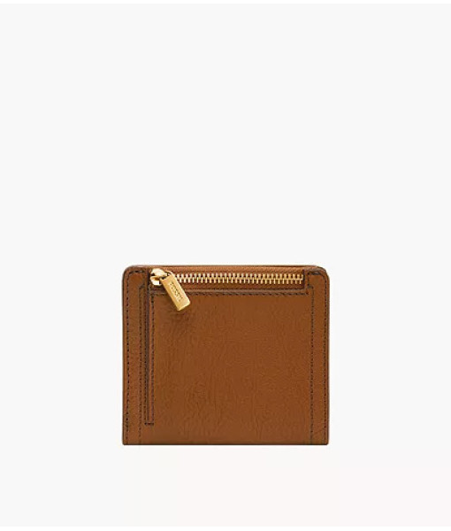 Fossil<br>Petit portefeuille à deux volets Logan<br>Brun cuir