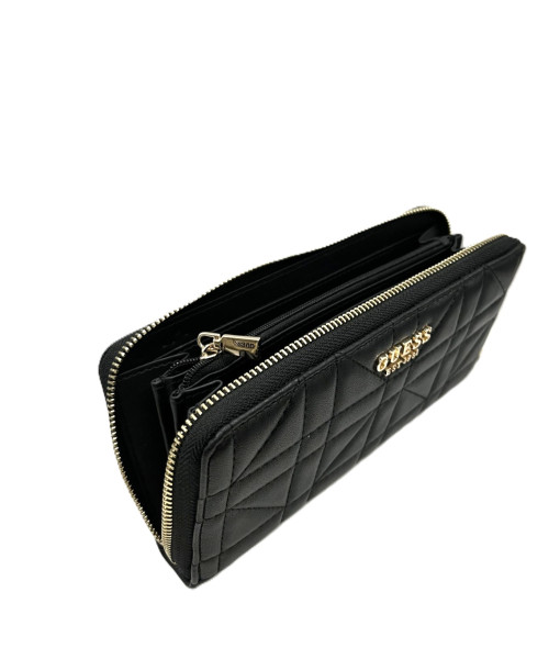 Guess<br>Assia SLG Portefeuille à fermeture éclair Around Taille<br>Noir