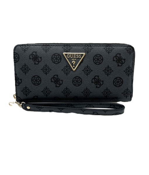 Guess<br>Laurel Large Zip-Around Wallet<br>Charcoal Logo