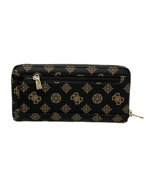 Guess<br>Womens Laurel Large Zip Around Wallet Handbag<br>Mocha Logo