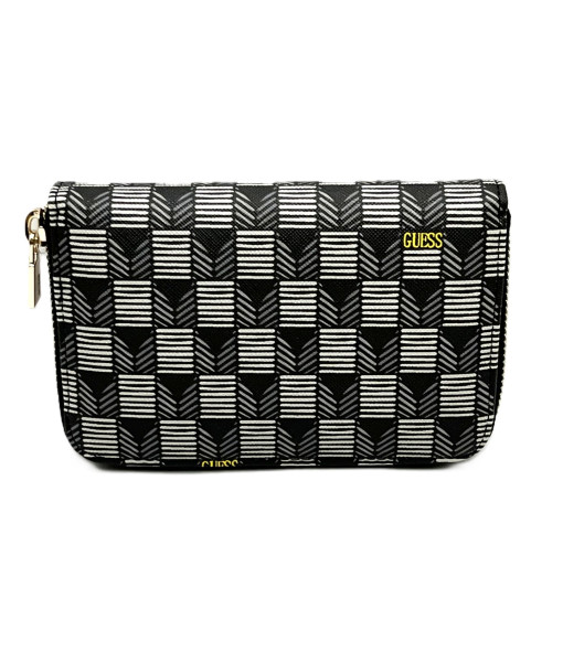 Guess<br>Damen G Wave SLG Medium Zip Around<br>Black Logo