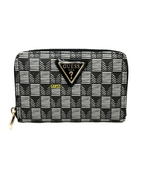 Guess<br>Damen G Wave SLG Medium Zip Around<br>Black Logo