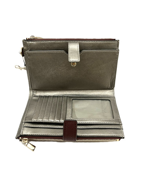 Guess<br>Eco Gloriana Double Zip Organizer Wallet<br>Burgundy