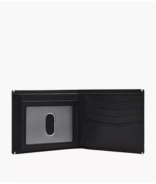Fossil<br>Portefeuille à deux volets avec fenêtre transparente rabattable Westover<br>Noir