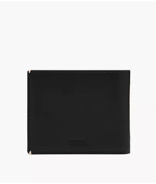Fossil<br>Portefeuille à deux volets avec fenêtre transparente rabattable Westover<br>Noir