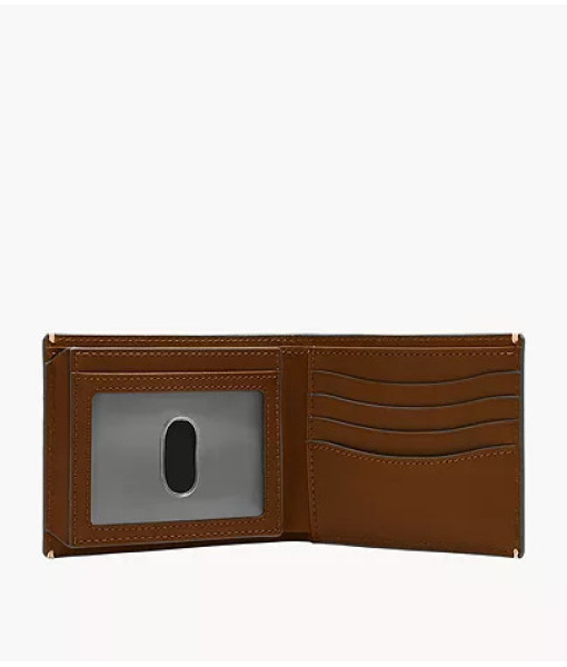 Fossil<br>Portefeuille à deux volets avec fenêtre transparente rabattable Westover<br>Brun moyen