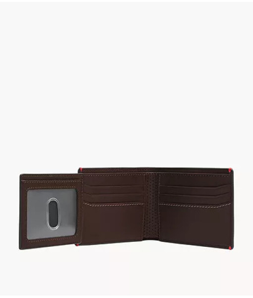 Fossil<br>Portefeuille à deux volets avec fenêtre transparente rabattable Sport Tourer<br>Vison