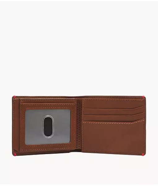 Fossil<br>Portefeuille à deux volets avec fenêtre transparente rabattable Sport Tourer<br>Brun moyen