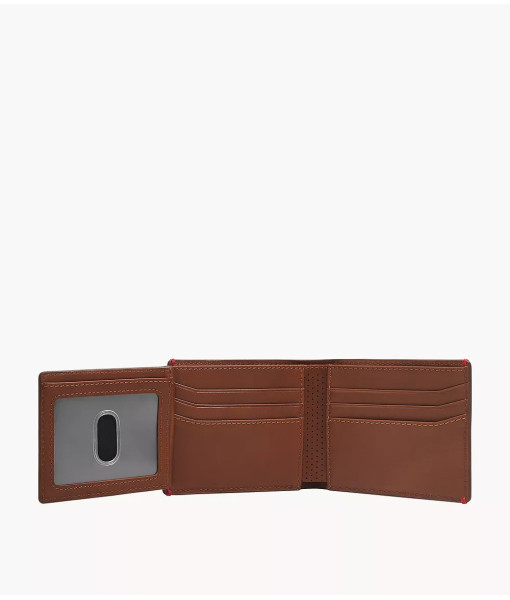 Fossil<br>Portefeuille à deux volets avec fenêtre transparente rabattable Sport Tourer<br>Brun moyen