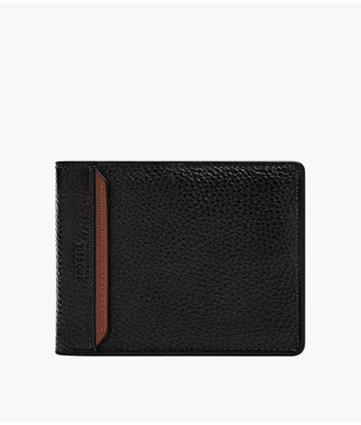 Fossil<br>Huntington Bifold with Flip ID<br>Black
