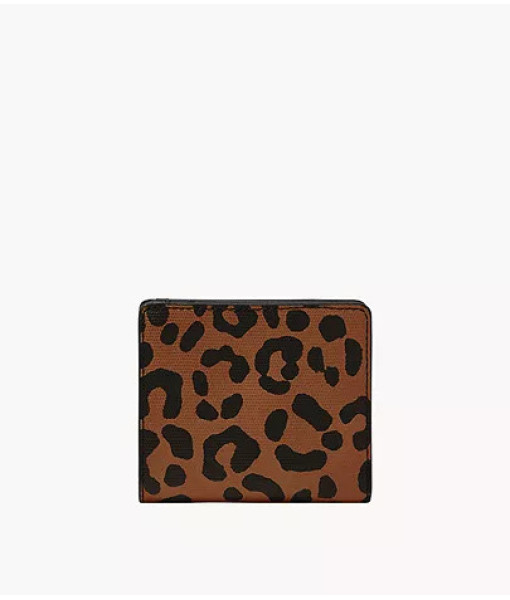 Fossil<br>Logan RFID Small Bifold<br>lack/Leopard