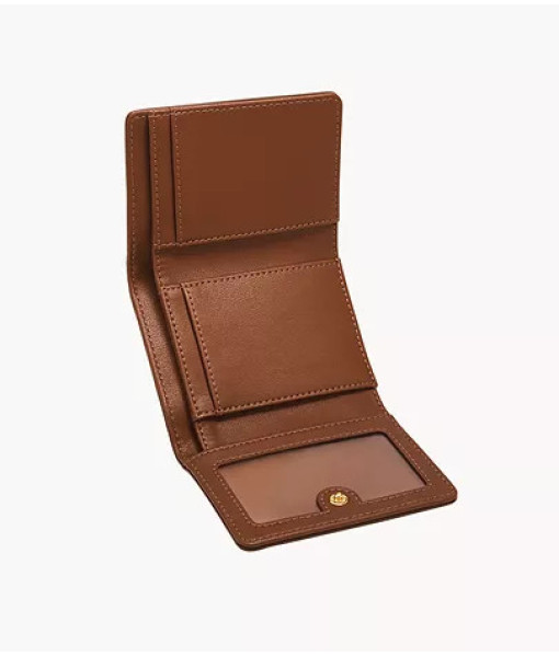 Fossil<br>Portefeuille à trois volets RFID Logan<br>Brun moyen