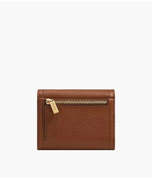 Fossil<br>Portefeuille à trois volets RFID Logan<br>Brun moyen