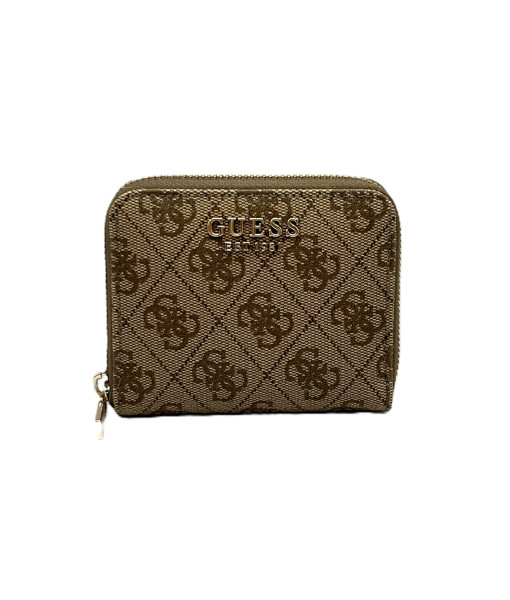 Guess<br>Laurel Small Zip-Around Wallet<br>Latte Logo