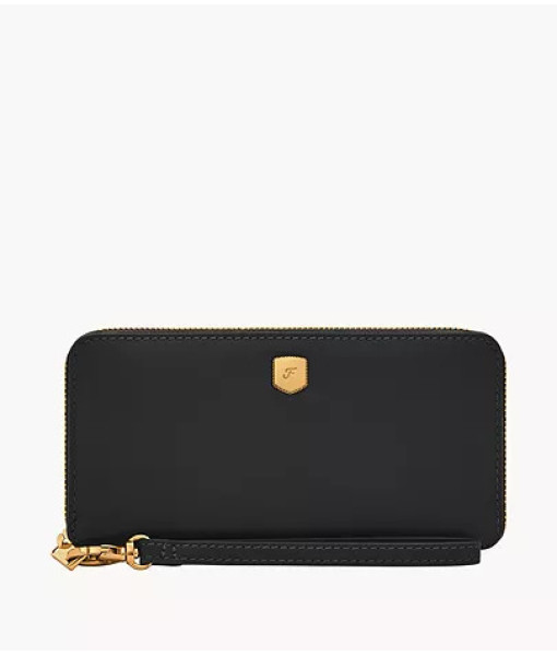 Fossil<br>Portefeuille long à glissière Lennox<br>Noir