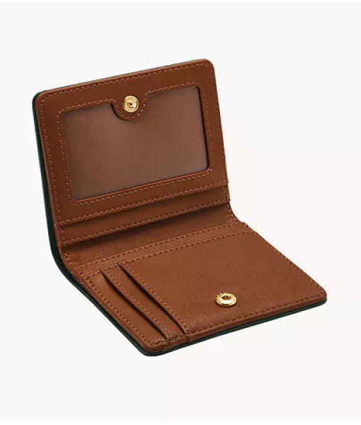 Fossil<br>Petit portefeuille à deux volets RFID Logan<br>Vert émeraude