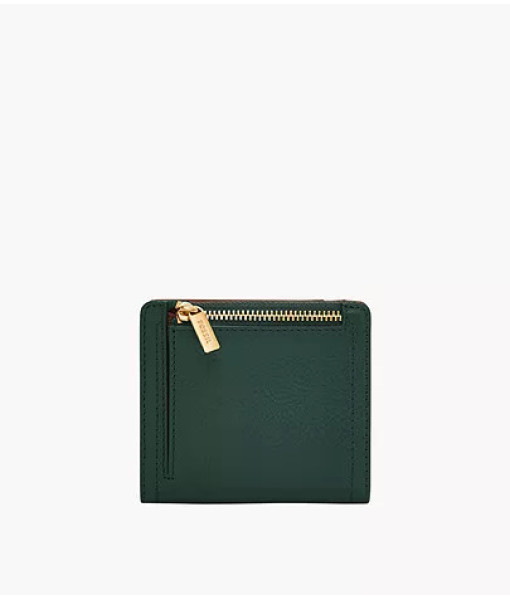 Fossil<br>Petit portefeuille à deux volets RFID Logan<br>Vert émeraude
