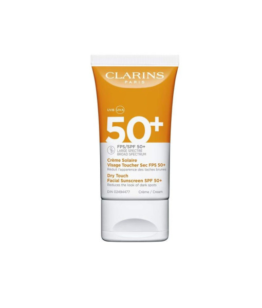 Clarins<br>Crème Solaire Visage Toucher Sec FPS 50+<br>50ml / 1.7 oz