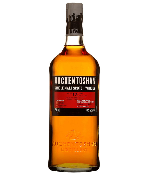 Auchentoshan 12 ans Lowland Single Malt Scotch<br>Whisky écossais | 750 ml | Royaume Uni