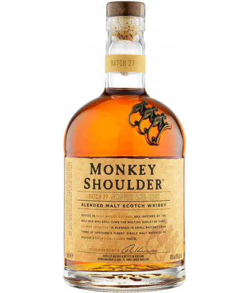 Monkey Shoulder Blended Malt Scotch<br>Whisky écossais | 1 L | Royaume Uni
