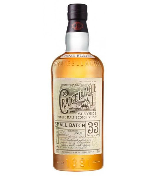 Craigellachie 33 Ans Single Malt Scotch<br>Whisky écossais | 700 ml | Royaume Uni