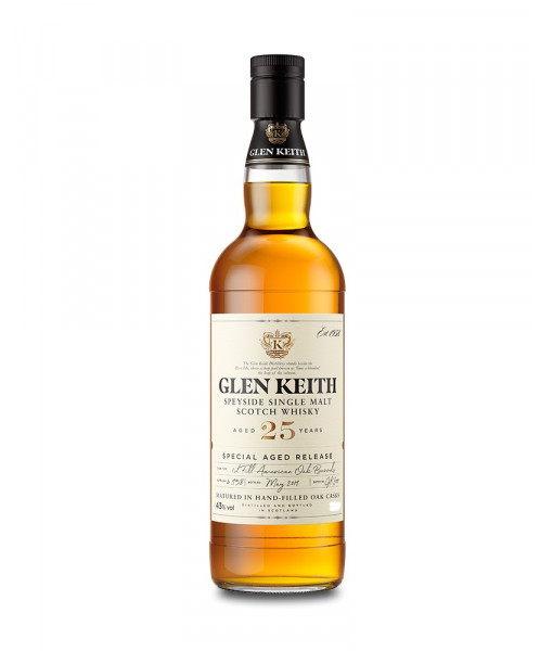 Glen Keith 25 Ans Single malt Scotch<br>Whisky écossais | 750 ml | Royaume Uni