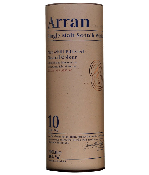 The Arran Malt 10 Ans Scotch Single Malt<br>Whisky écossais | 700 ml | Royaume Uni