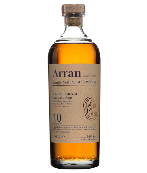 The Arran Malt 10 Ans Scotch Single Malt<br>Whisky écossais | 700 ml | Royaume Uni