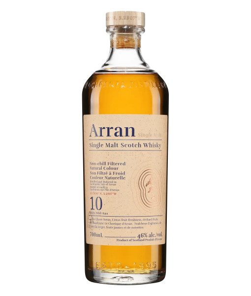 The Arran Malt 10 Ans Scotch Single Malt<br>Whisky écossais | 700 ml | Royaume Uni