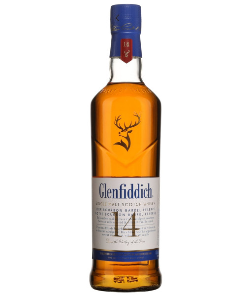 Glenfiddich 14 Ans Bourbon Barrel Reserve Highlands Single Malt Scotch<br>Whisky écossais | 750 ml | Royaume Uni