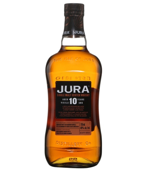 Jura 10 ans Island Single Malt<br>Whisky écossais | 750 ml | Royaume Uni, Écosse