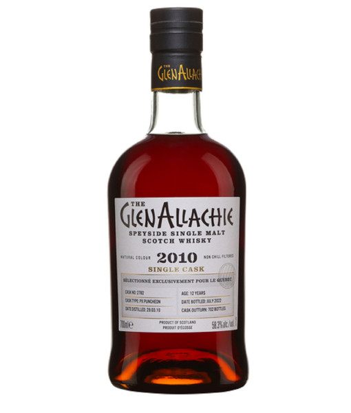 GlenAllachie Single Cask 2010 Cask #278 Speyside Single Malt 2010<br>Whisky écossais   |   700 ml   |   Royaume Uni  Écosse