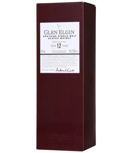 Glen Elgin 12 ans Vallée de Spey Single Malt<br>Whisky écossais | 700 ml | Royaume Uni, Écosse Glen Elgin 12 ans Vallée de Spey Single Malt<br>Whisky écossais | 700 ml | Royaume Uni, Écosse