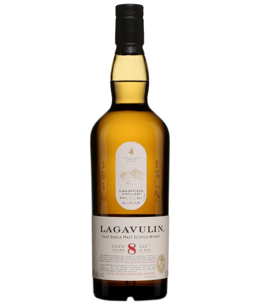 Lagavulin 8 ans Islay Single Malt<br>Whisky écossais   |   750 ml   |   Royaume Uni  Écosse
