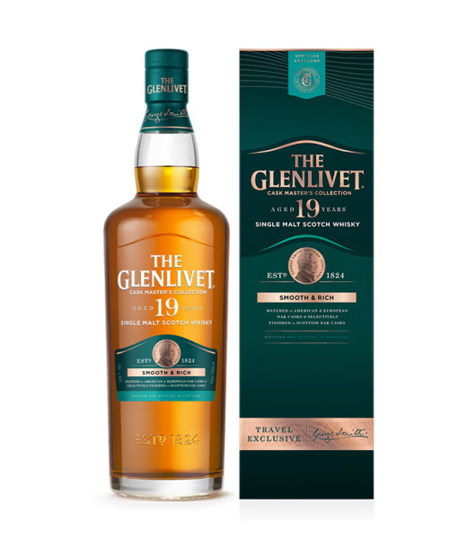The Glenlivet 19 Years Speyside Single Malt <br> Whisky écossais | 700 mL | Royaume Uni, Écosse