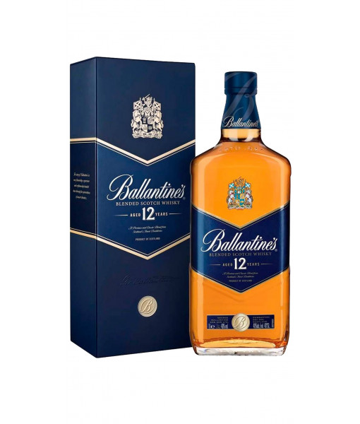 Ballantine's 12 Ans Blended Malt Scotch<br>Whisky écossais | 1 L | Royaume Uni