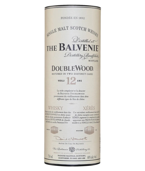 The Balvenie 12 Ans DoubleWood Single Malt<br>Whisky écossais | 750 ml | Royaume Uni, Écosse The Balvenie 12 Ans DoubleWood Single Malt<br>Whisky écossais | 750 ml | Royaume Uni, Écosse