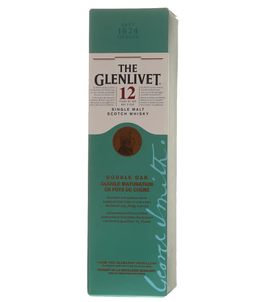 The Glenlivet 12 Ans Double Oak Scotch Whisky Single Malt<br>Whisky écossais   |   750 ml   |   Royaume Uni,  Écosse