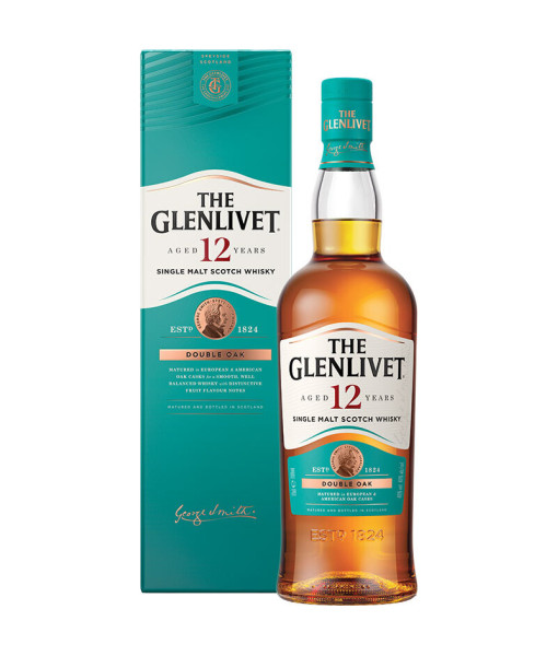 The Glenlivet 12 Ans Double Oak Scotch Whisky Single Malt<br>Whisky écossais | 750 ml | Royaume Uni, Écosse The Glenlivet 12 Ans Double Oak Scotch Whisky Single Malt<br>Whisky écossais | 750 ml | Royaume Uni, Écosse